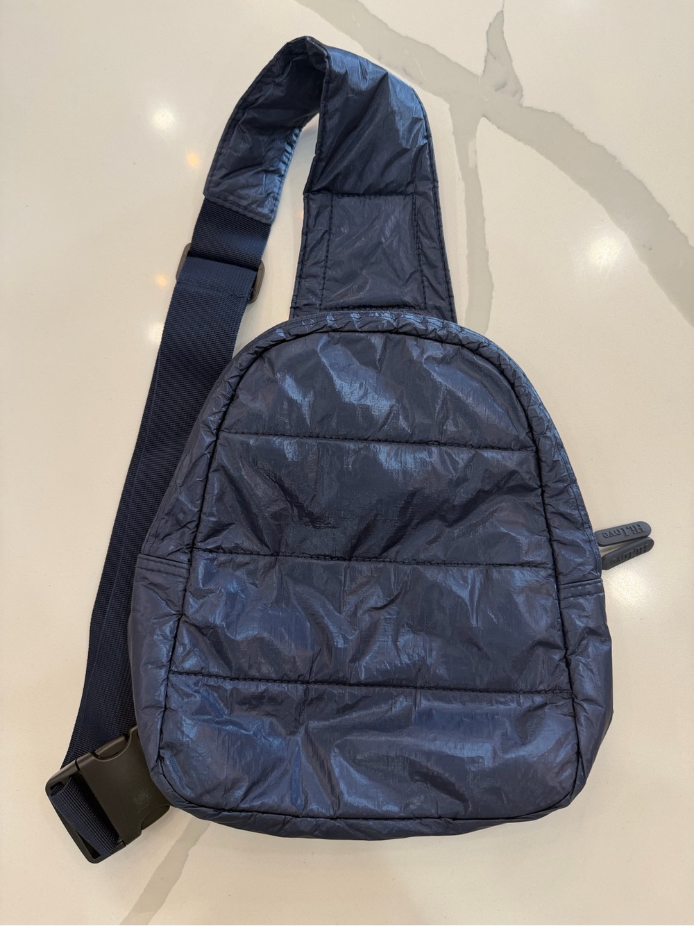 Hi Love Travel Quilted Navy Sling Belt Bag